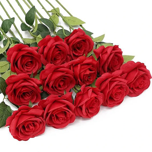 Artificial Silk Rose Bouquet | Wedding & Home Decor Fake Flowers Artificial Flower Bouquet Peaceful Pleasures Health and Wellness