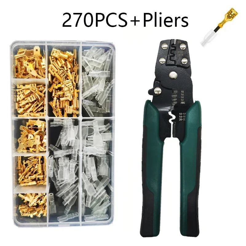 Tongliao Mini Crimping Pliers – Wire Stripper, Cutter & Terminal Kit