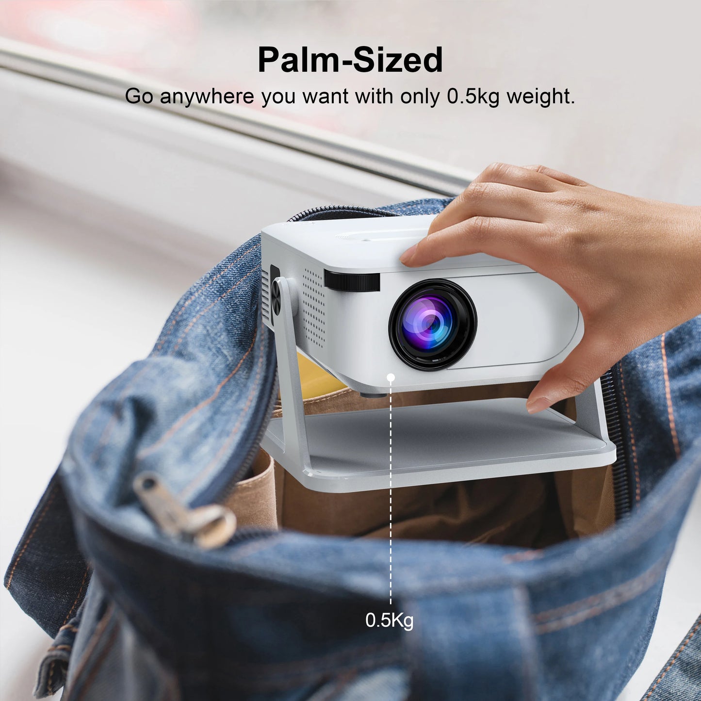 Xnano HA109 Projector 300 ANSI 720P Android11 WiFi6 BT5.0 Built-in App Smart Phone 1080P 4K Video Home Cinema Mini Projector Peaceful Pleasures Health and Wellness