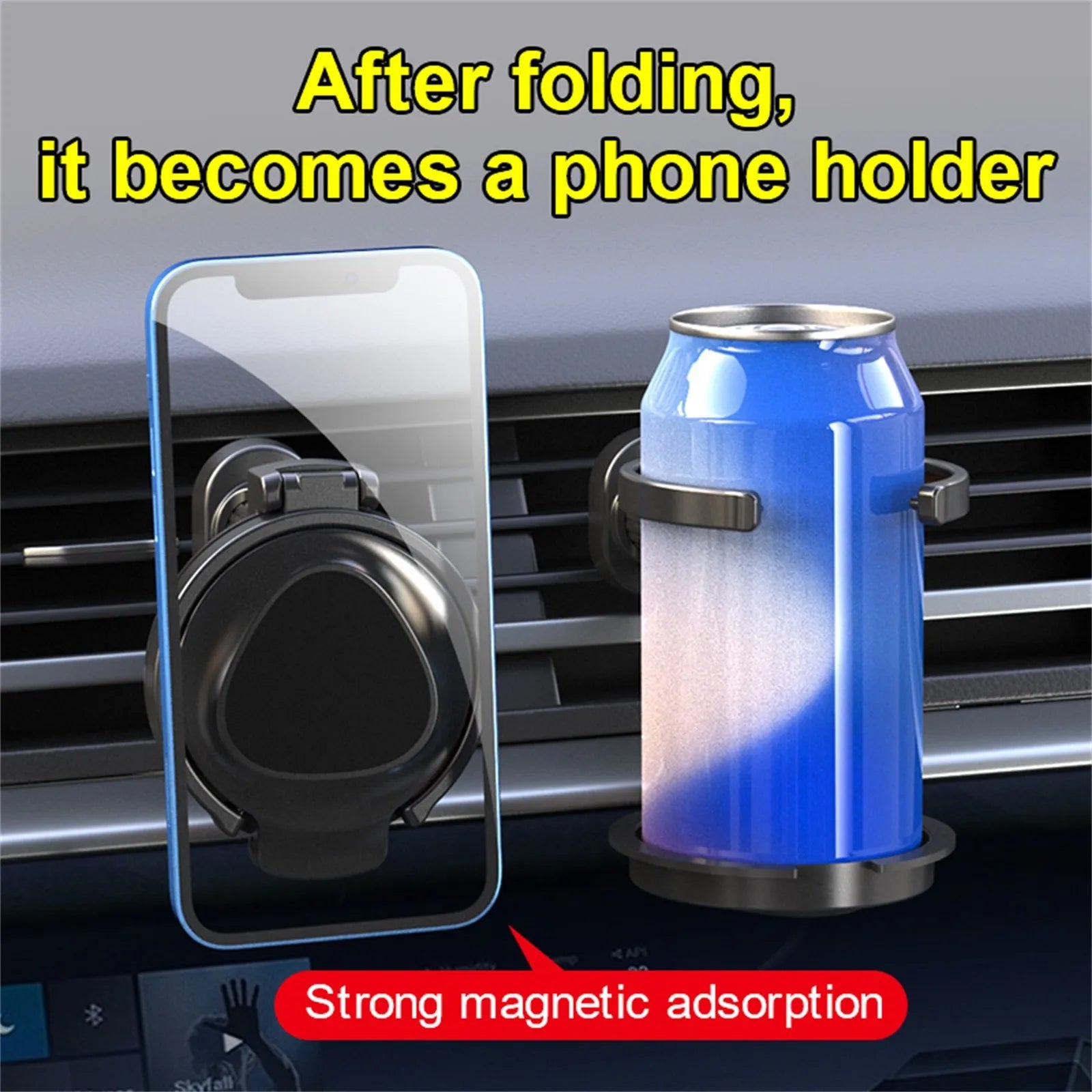 New Car Water Cup Holder Multi-Functional Collapsible Car Air Outlet Beverage Holder Ashtray Fixed Frame Cross-Border Peaceful Pleasures Health and Wellness