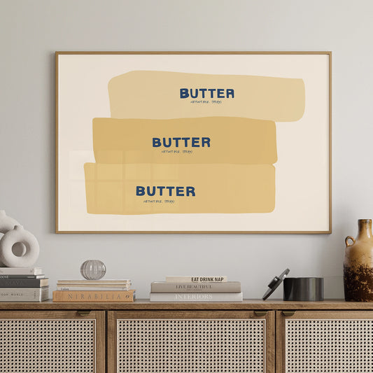 Foodie Butter Canvas Wall Art Print | Kitchen Home Decor Canvas Wall Art Peaceful Pleasures Health and Wellness