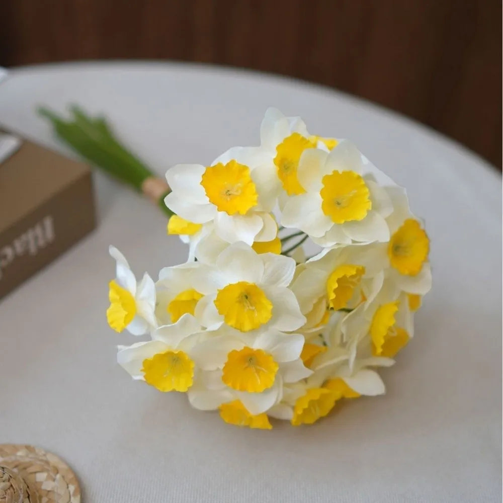 6-Pack Artificial Daffodil Bouquet | Silk Narcissus Flowers