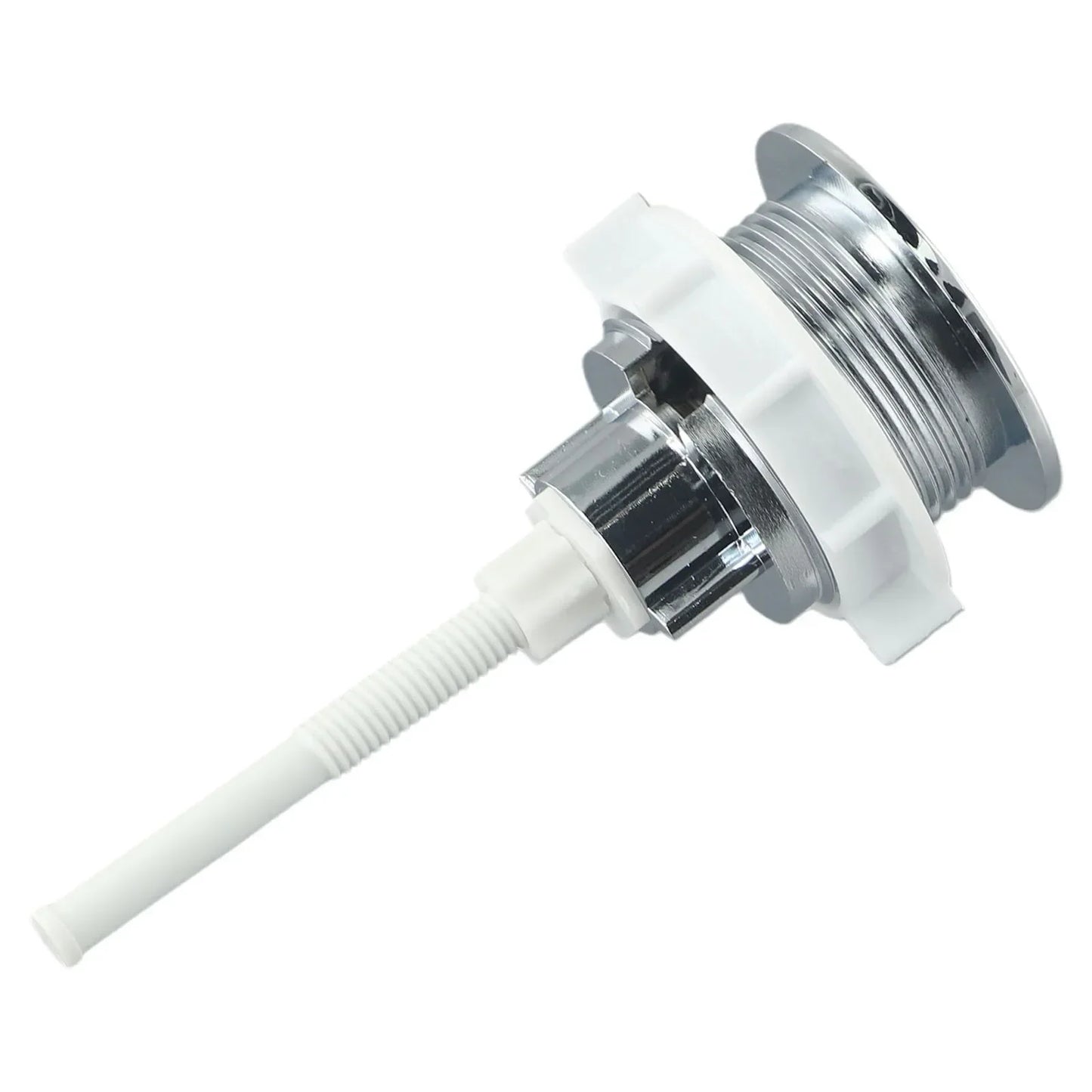 Single Push Button Toilet Tank Flush Button – ABS Silver