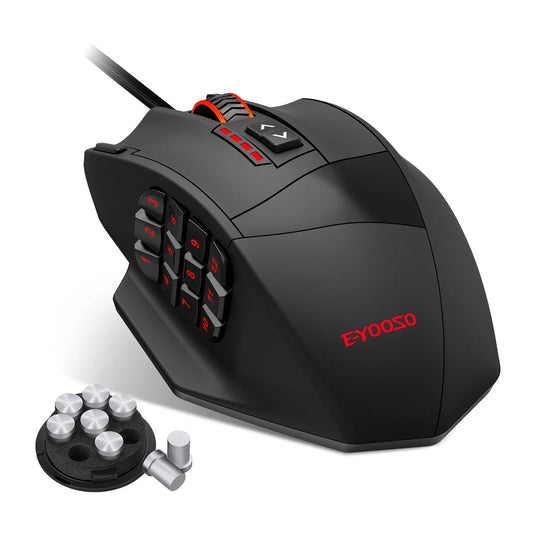 E-YOOSO X-39 Programmable Gaming Mouse, Wired RGB Mouse with 18 Buttons, 8 Removable Weights, 5 DPI, Ergonomic Grip for Computer Peaceful Pleasures Health and Wellness