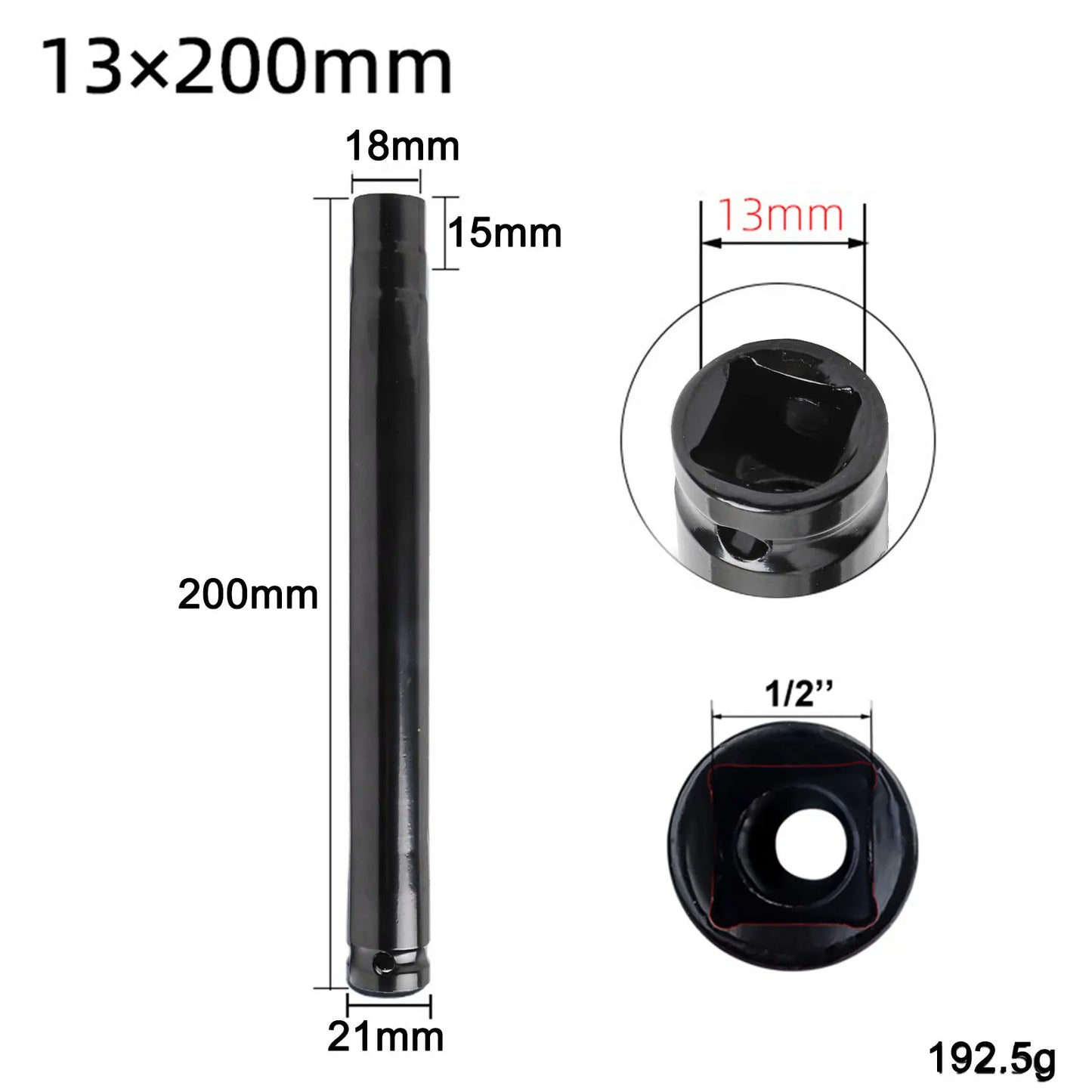 Ceiling Leveling Sleeve 10–14mm Hollow Screw Nut 1/2" Drive