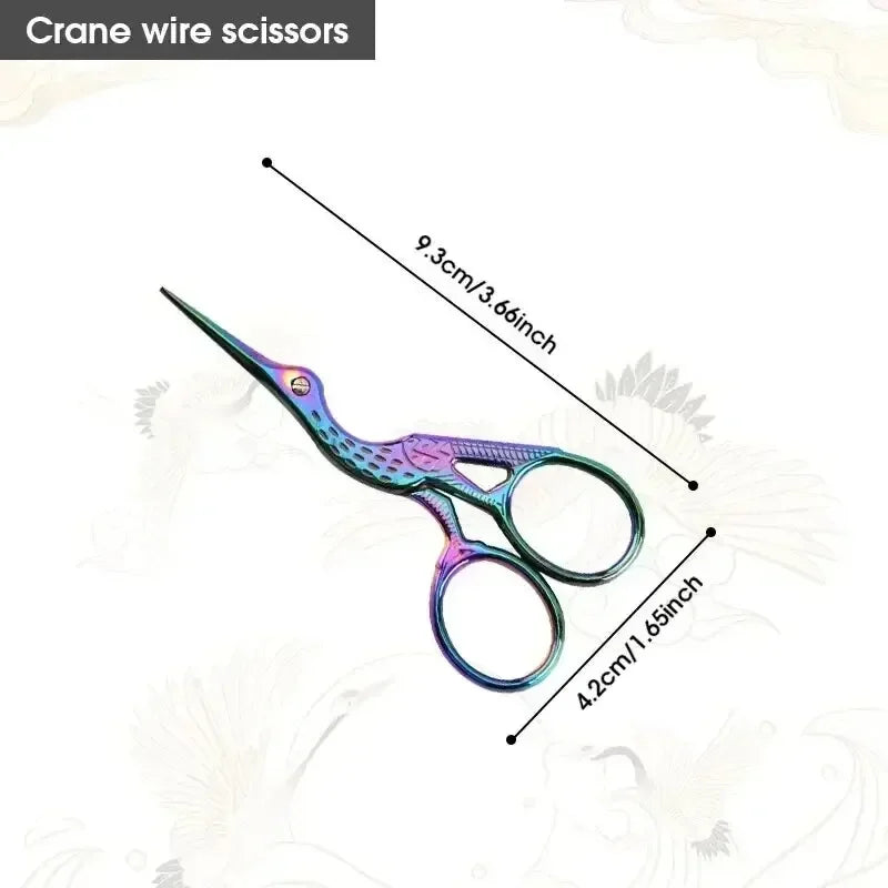 Rainbow Stork Embroidery Scissors – Sharp Stainless Steel Shears Embroidery Scissors Peaceful Pleasures Health and Wellness