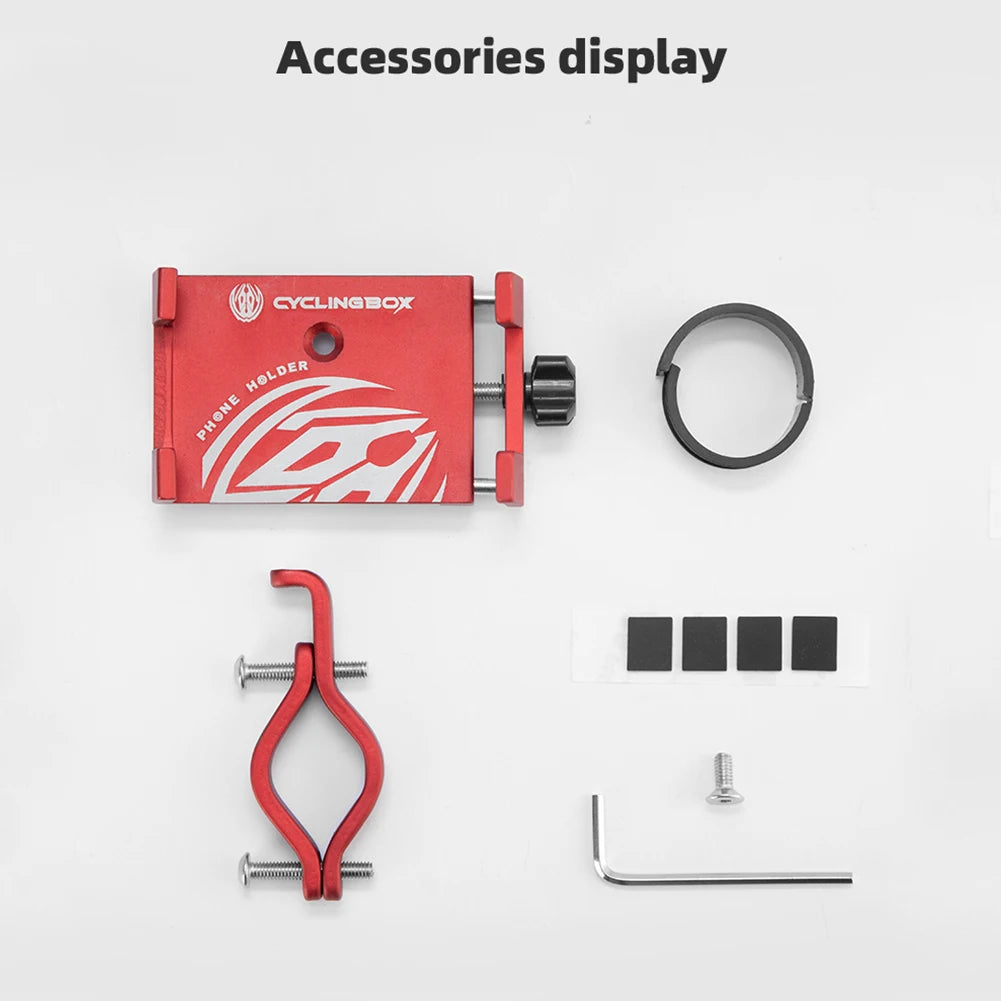 Untoom Motorcycle Scooter Phone Mount Stand Bicycle Holder Aluminum Alloy Adjustable Bike Phone Bracket Cycling Accessories Peaceful Pleasures Health and Wellness