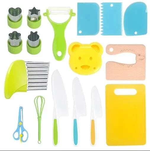 Kids Safe Cooking Cutter Set – Plastic Knife, Peeler & DIY Tools