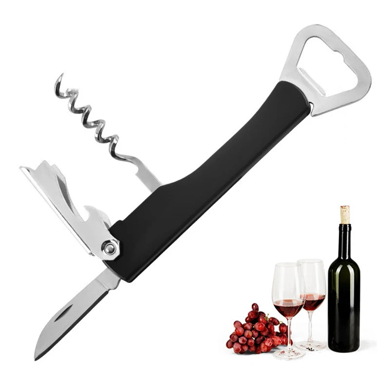 Multi Functional Red Wine Bottle Opener, Beer And Red Wine Bottle Opener, Plastic 4-In-1 Bottle Opener Peaceful Pleasures Health and Wellness