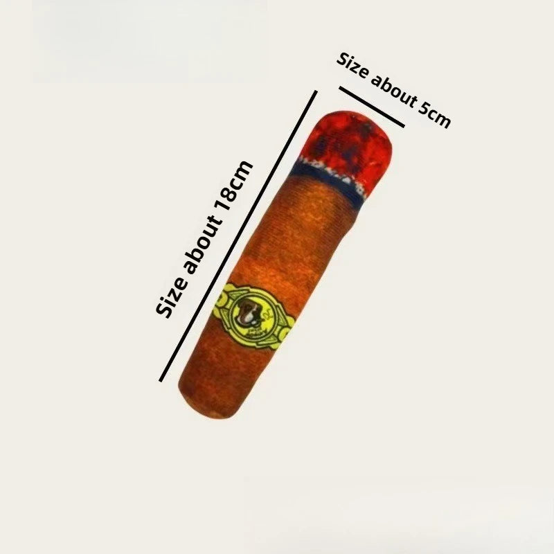 Voice Emitting Cigarettes Pet Plush Toys Cigar Shaped Hip-hop Simulation Funny Teeth Grinding Domineering Cats and Dogs Peaceful Pleasures Health and Wellness B