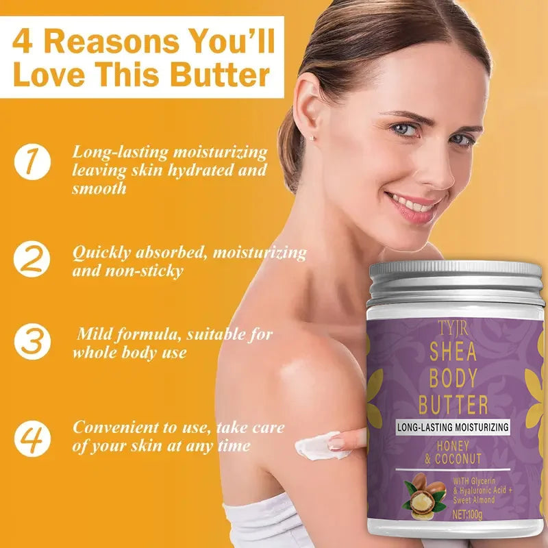 Organic Unrefined Shea Body Butter Oil 100g | Deep Moisturizer Shea Body Butter Peaceful Pleasures Health and Wellness