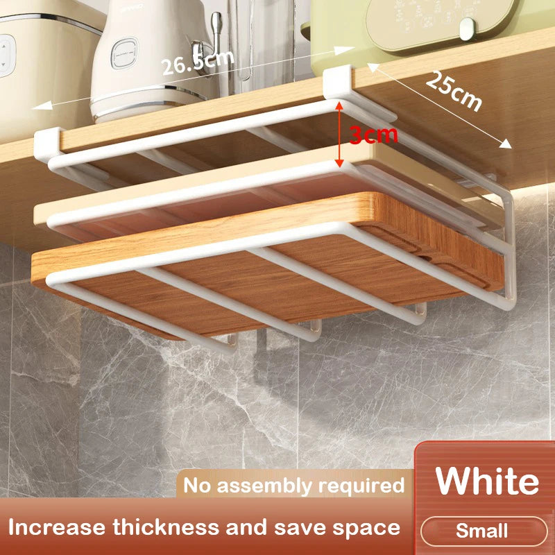 Kitchen Under Cabinet Basket Storage Shelf Cutting Board Rack Kitchen Closet Rack Under Desk Cabinet Office Bathroom Organizers Peaceful Pleasures Health and Wellness 20