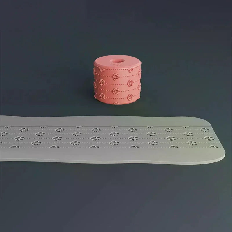 Clay Stamp Roller | Geometric Flower Texture Wheel for DIY Clay Art