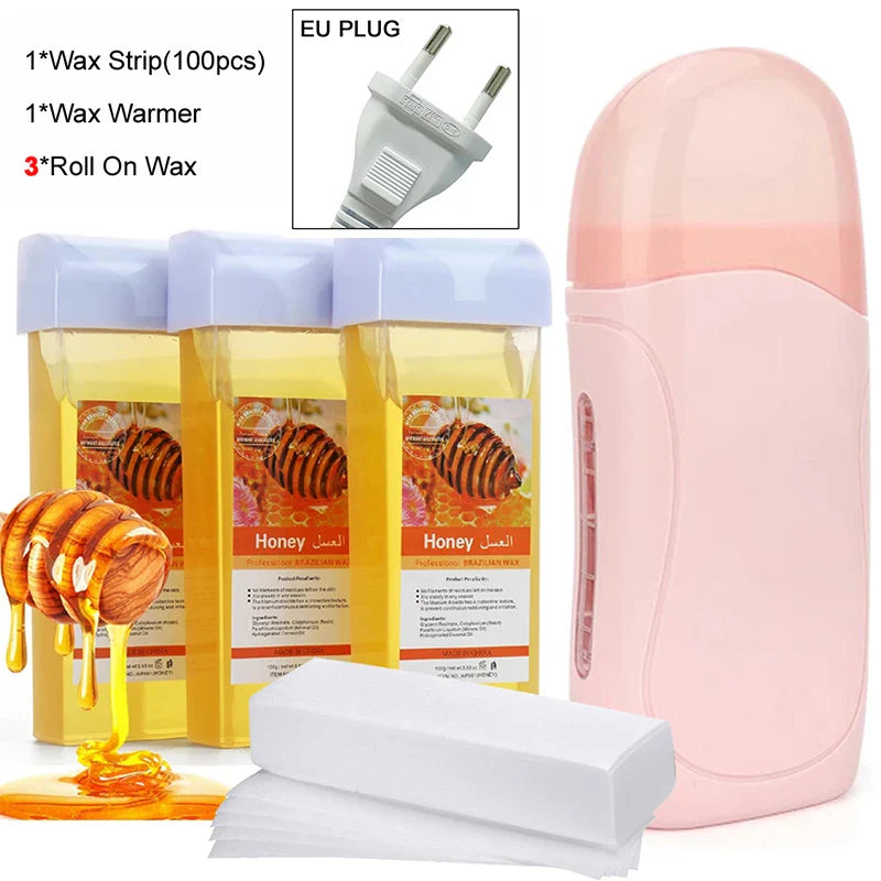 Rose Roll-On Wax Warmer Kit – Electric Hair Removal Set
