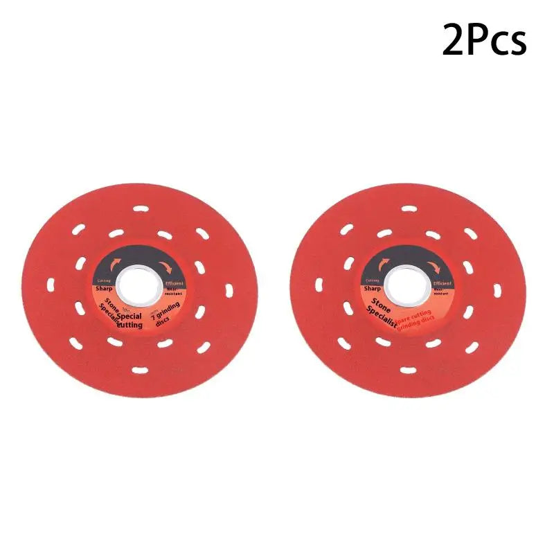 Multi-hole Design 4-inch 100mm Cutting Grinding Discs Vacuum Brazed Saw Blade Tile Grinder Blade For Metal Wood PVC Pipes Peaceful Pleasures Health and Wellness 2pcs