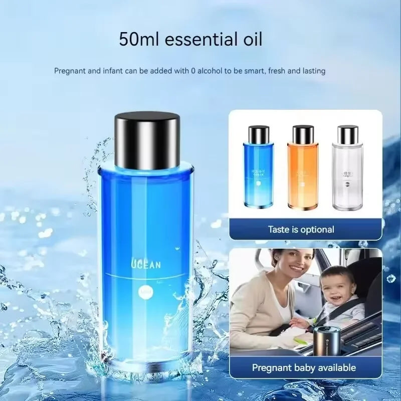Car Aroma Diffuser Air Refresher LED Light Starry Projection Light Home Perfume Auto Air Purifier Aromatherapy Car Humidifier Peaceful Pleasures Health and Wellness