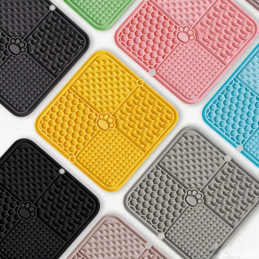 Pet Lick Silicone Mat Slow Feeder Dog Food Plate Bathing Distraction Sucker Training Feeder for Dogs Kitchen Supplies Peaceful Pleasures Health and Wellness