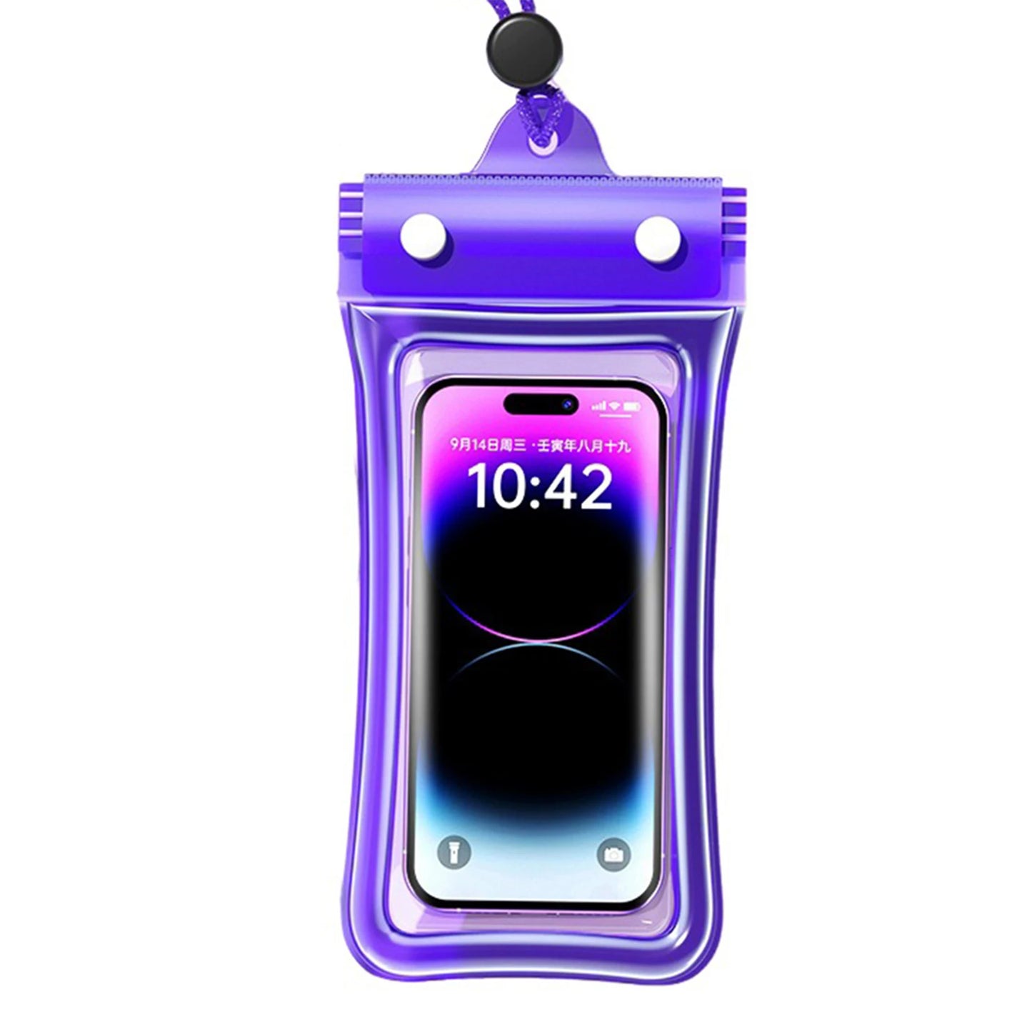 Floating Waterproof Phone Pouch Universal Water Resistant Phone Case Px8 Cellphone Dry Bag Essential For Outdoor Water Sport Peaceful Pleasures Health and Wellness Purple Plastic