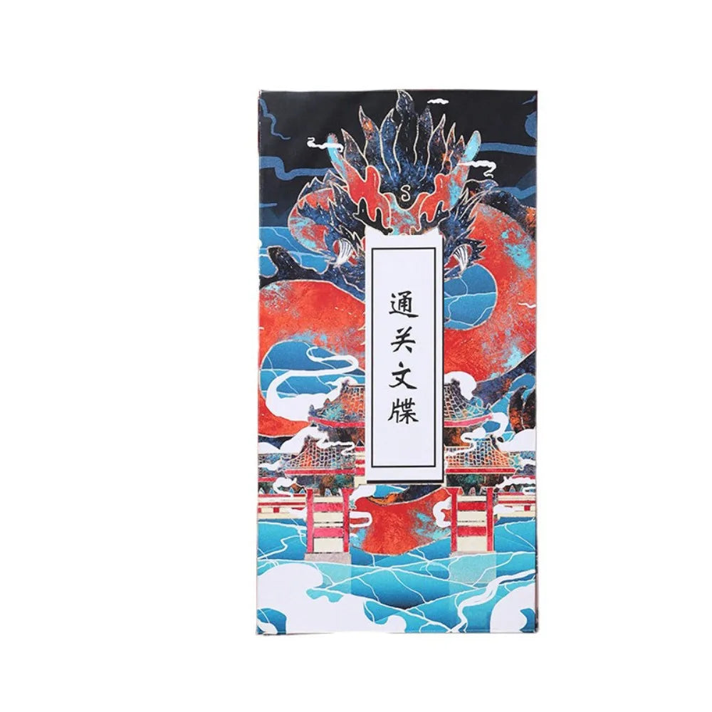Collect Postmarks Folding Organ Notepad Blank Inner Page Chinese Style Retro Court Notebook Traveler Stationery Writing Paper Peaceful Pleasures Health and Wellness Style 8