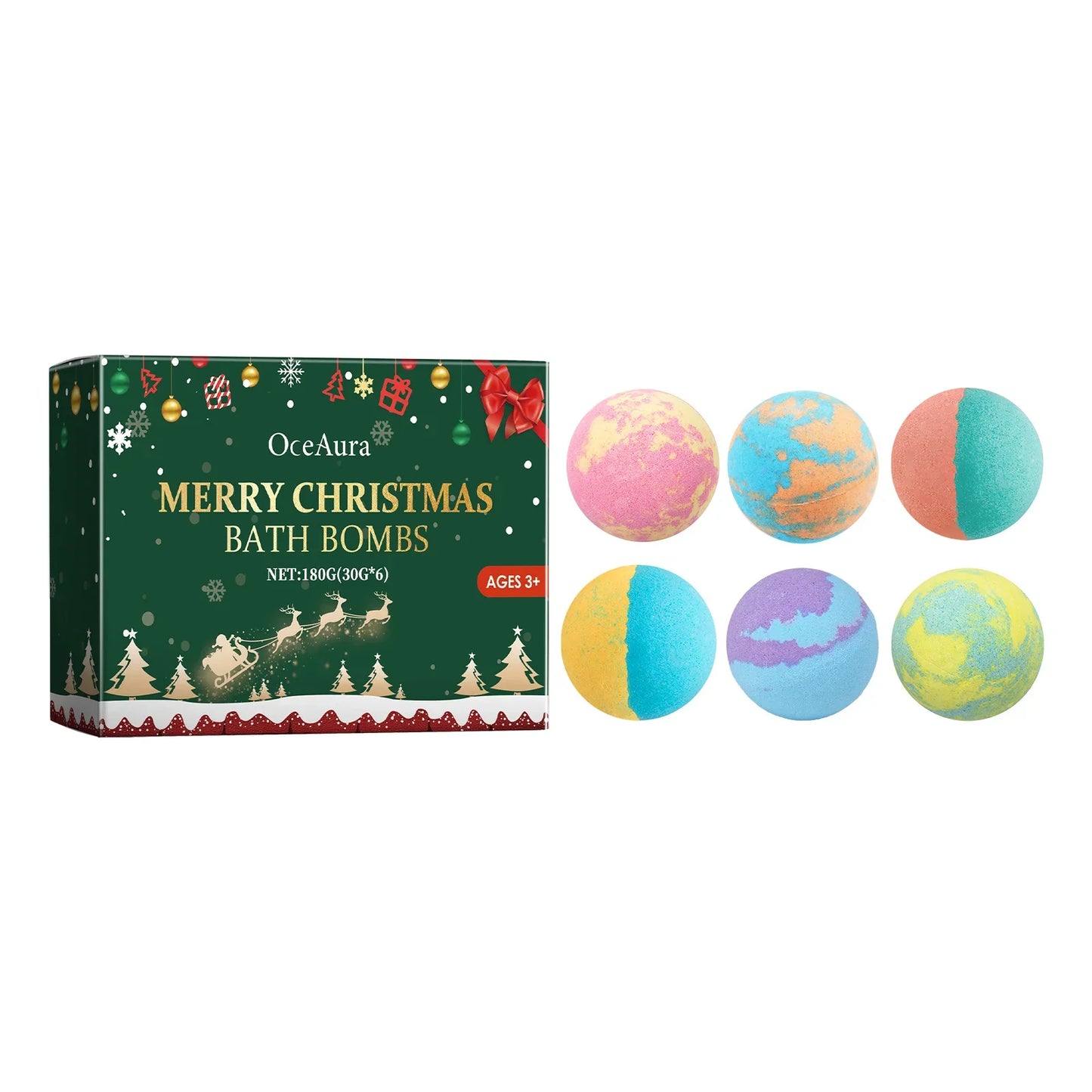 OceAura Rosemary Bath Bombs – Fizzing Foot Spa & Moisturizer