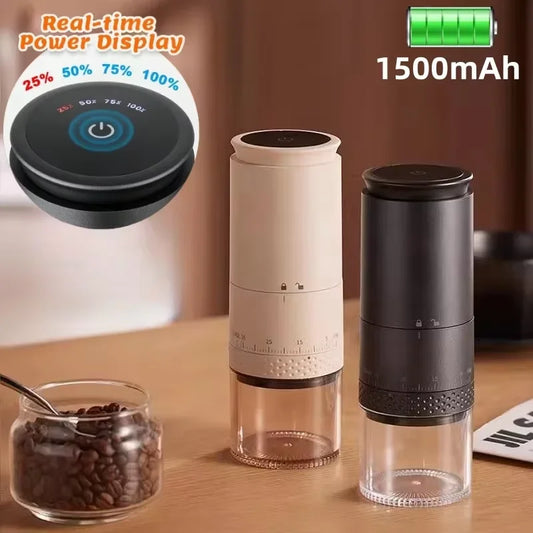 HOMEFISH Electric Burr Coffee Grinder | 38-Level Type-C Rechargeable Electric Burr Grinder Peaceful Pleasures Health and Wellness