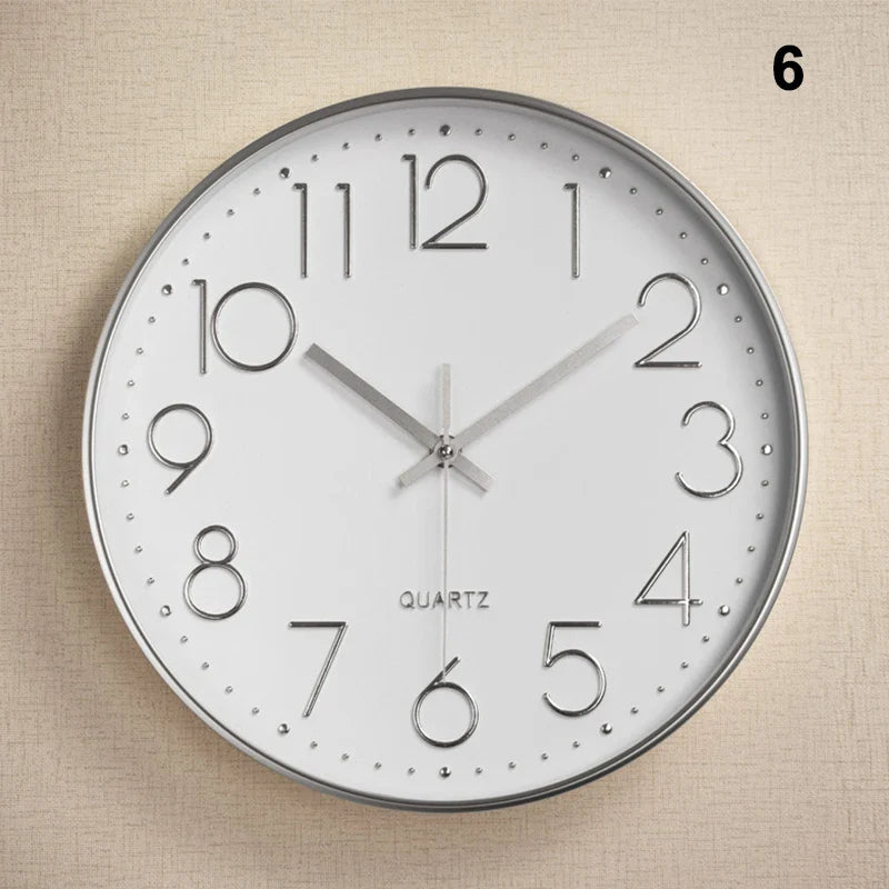 Silent Round Wall Clock | Modern Quartz Home & Office Decor