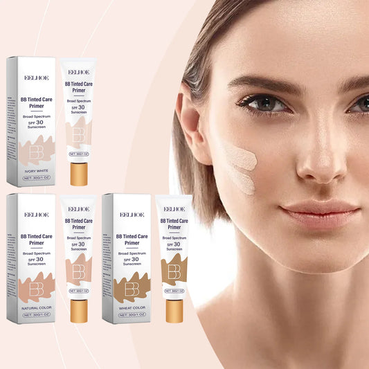 BB Tinted Care Primer Effectively Preventing UV Damage Improve Skin Texture Elasticity Long-Lasting Coverage Moisturizing Cream Peaceful Pleasures Health and Wellness