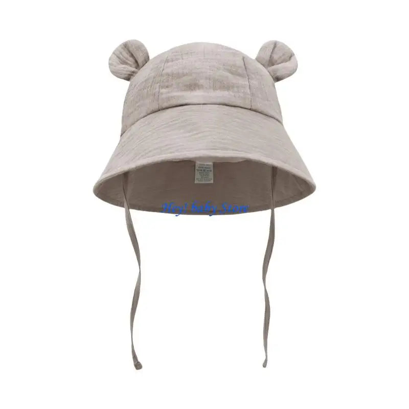 Baby Wide Brim Sun Hat | Cotton Bucket Hat for 0–3 Years
