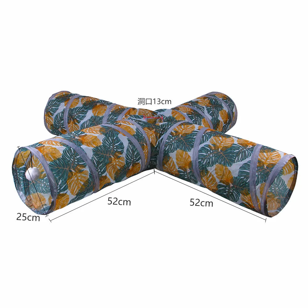 Cat Tunnel Tube Kitty Bored Pet Toys Peek Hole Toy