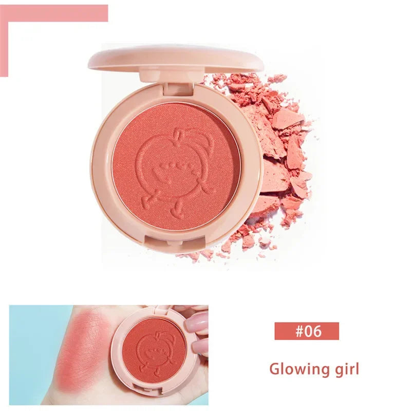 IFANYUO 6-Color Mineral Blush Palette | Matte & Shimmer Cheek Tint