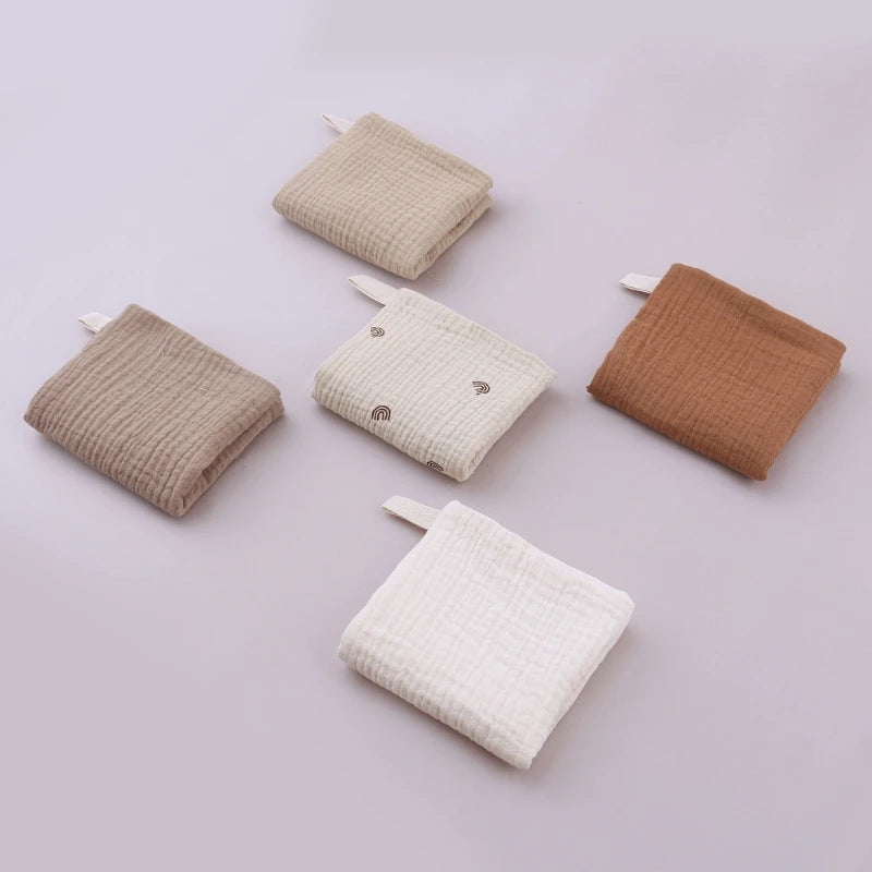 5-Pack Soft Cotton Baby Washcloths | Gauze Face Cloths for Newborns