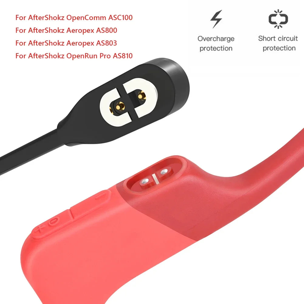 For AfterShokz OpenRun Pro AS810 Aeropex AS800 AS803 Bone Conduction Headphone Magnetic USB 5V 1A Charging Cable 60/100cm Peaceful Pleasures Health and Wellness