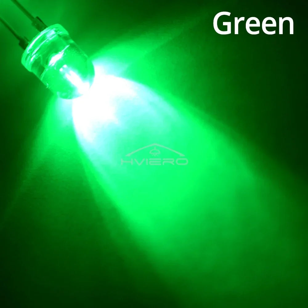 10mm 0.5W LED Diode Bulbs – Red Blue Green Yellow White | Bulk