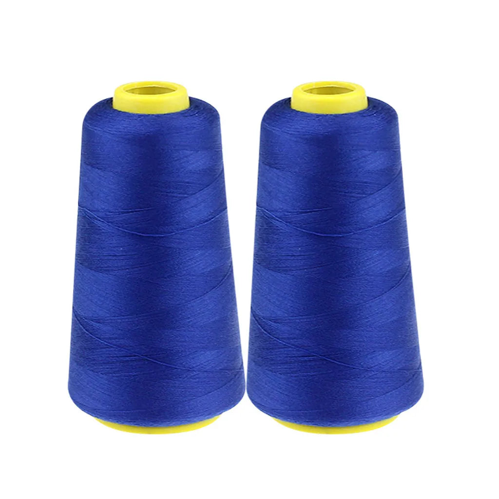 2-Pack Sewing Thread 2300 Yards Each – White & Black Polyester