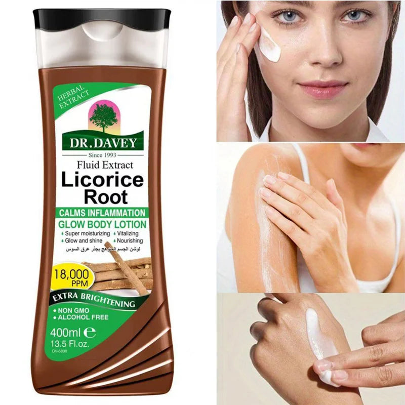 DR.DAVEY Licorice Root Body Lotion Large-capacity body lotion with lasting fragrance, refreshing and moisturizing, non-greasy Peaceful Pleasures Health and Wellness