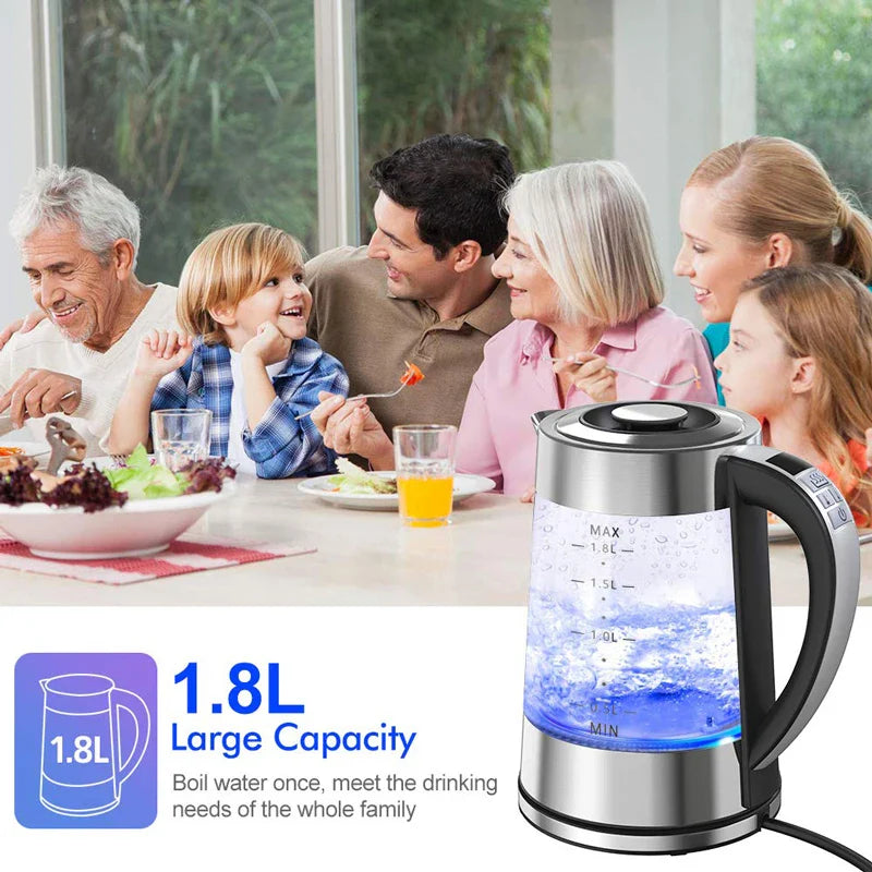URGGU 1.8L Smart Glass Electric Kettle – Temperature Control