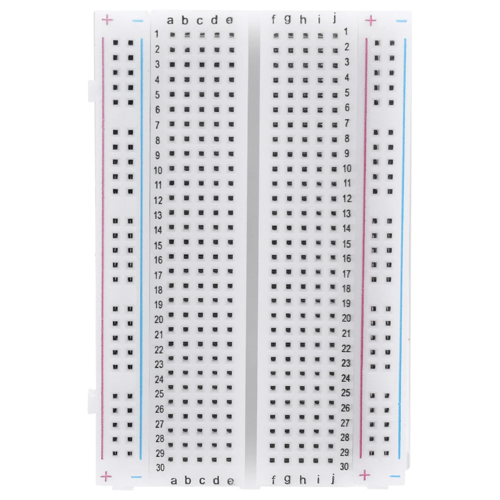 400 Tie Points Solderless PCB Breadboard Spliceable Universal Test Protoboard DIY Mini Bread Board for Bus Test Circuit Board Peaceful Pleasures Health and Wellness White