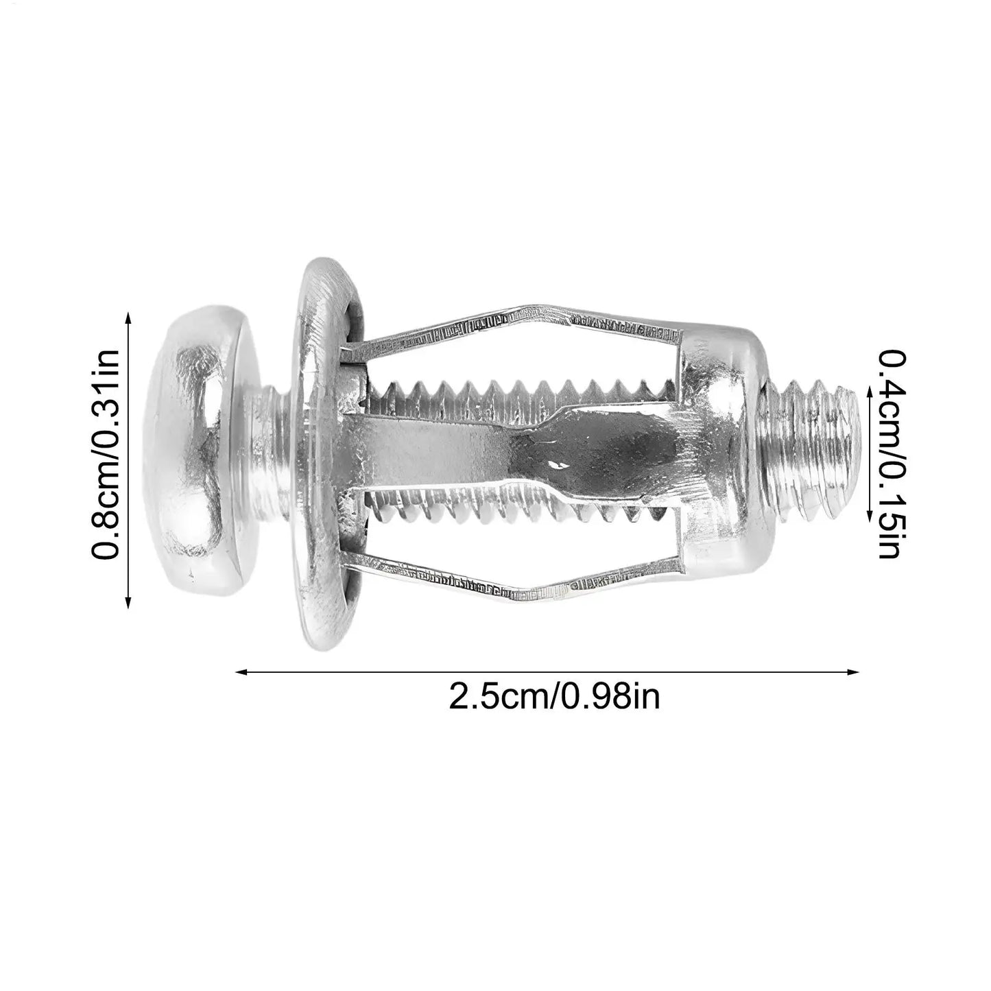 10-Piece Metal Expansion Petal Screws | Home & Auto Bolts