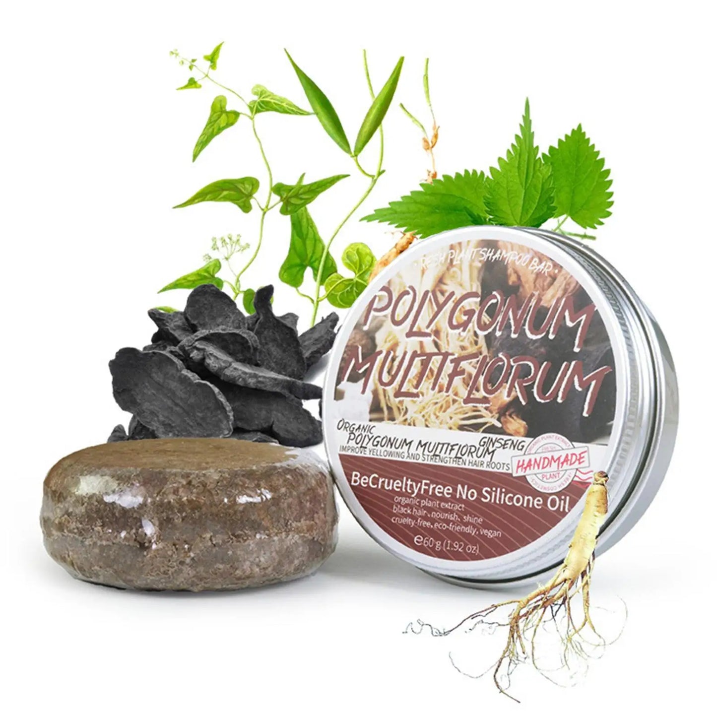 Ginger Polygonum Soap Shampoo Soap Cold Processed Soap Hair Shampoo Bar Pure Plant Hair Shampoos Hair Care Peaceful Pleasures Health and Wellness multiflorum