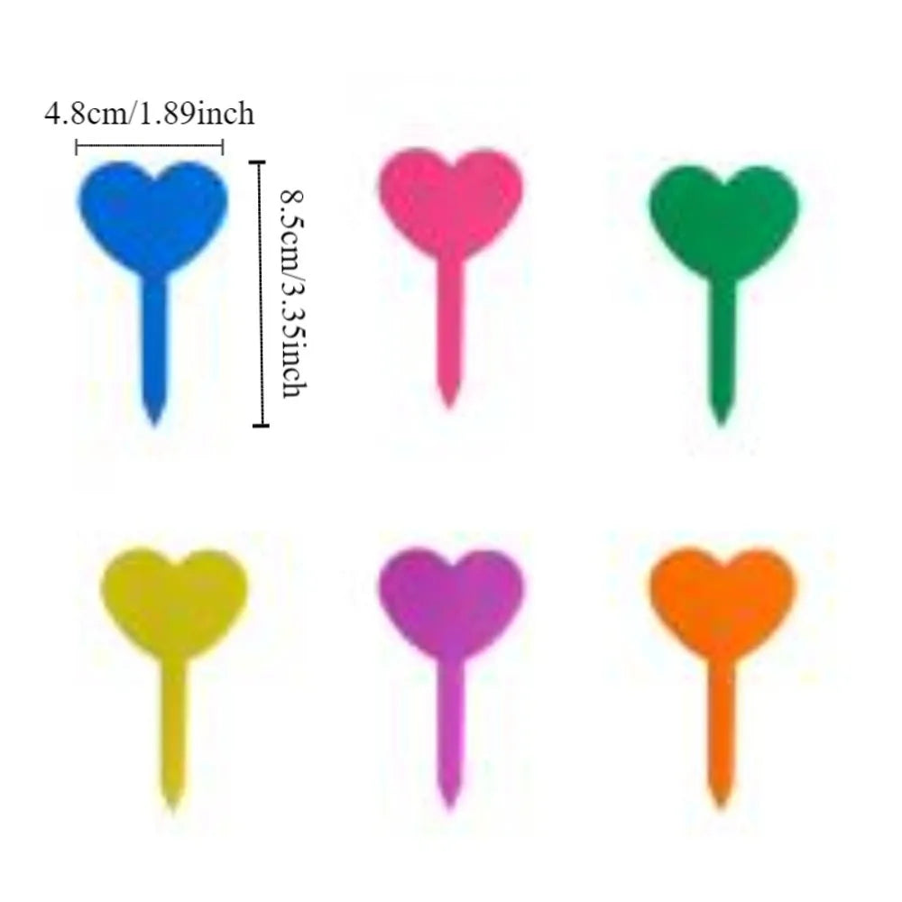 100PCS Heart-Shaped Waterproof Plant Labels | Reusable Garden Tags
