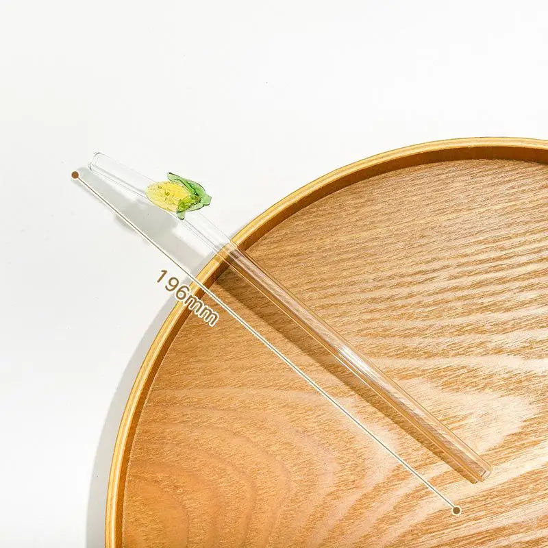 Reusable Glass Drinking Straw with Brush | BPA-Free Eco Gift