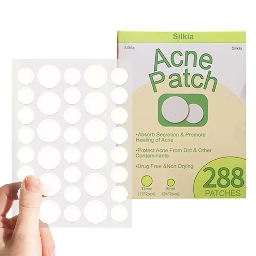 72/288pcs Face Acne Patch Invisible Skin Care Pimple Acne Patches Anti-inflammatory Healing Absorbing Spot Sticker Covering Acne Peaceful Pleasures Health and Wellness 288pcs