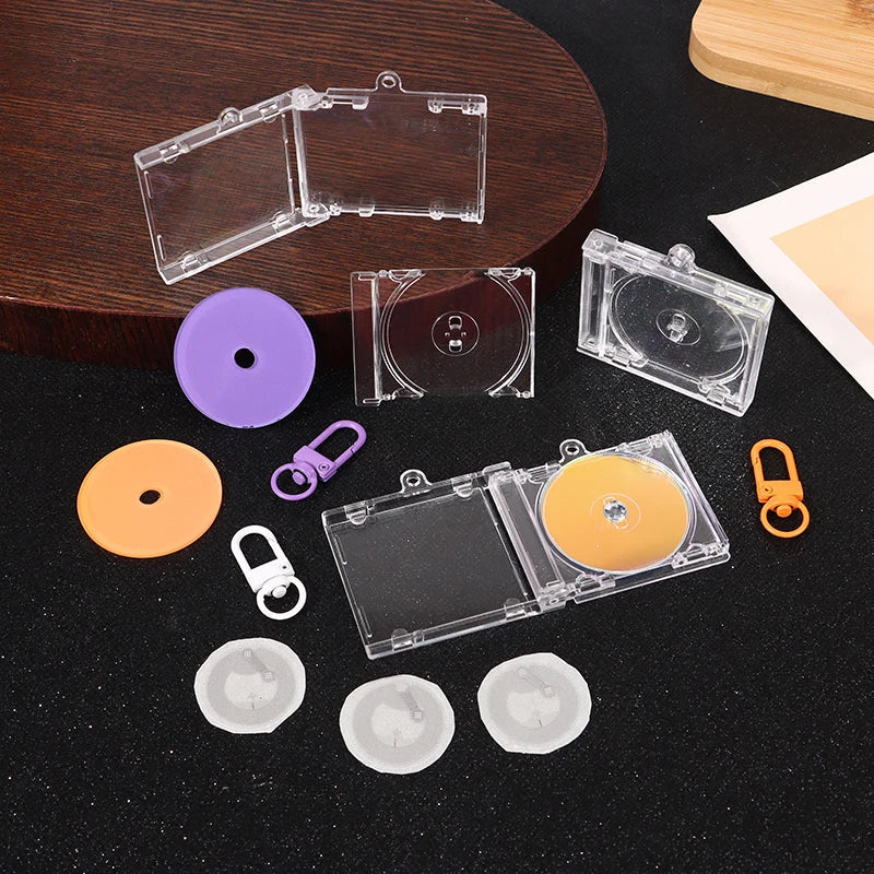 DIY Mini CD Case Keychain Pendant | Blank Album Cover Charm