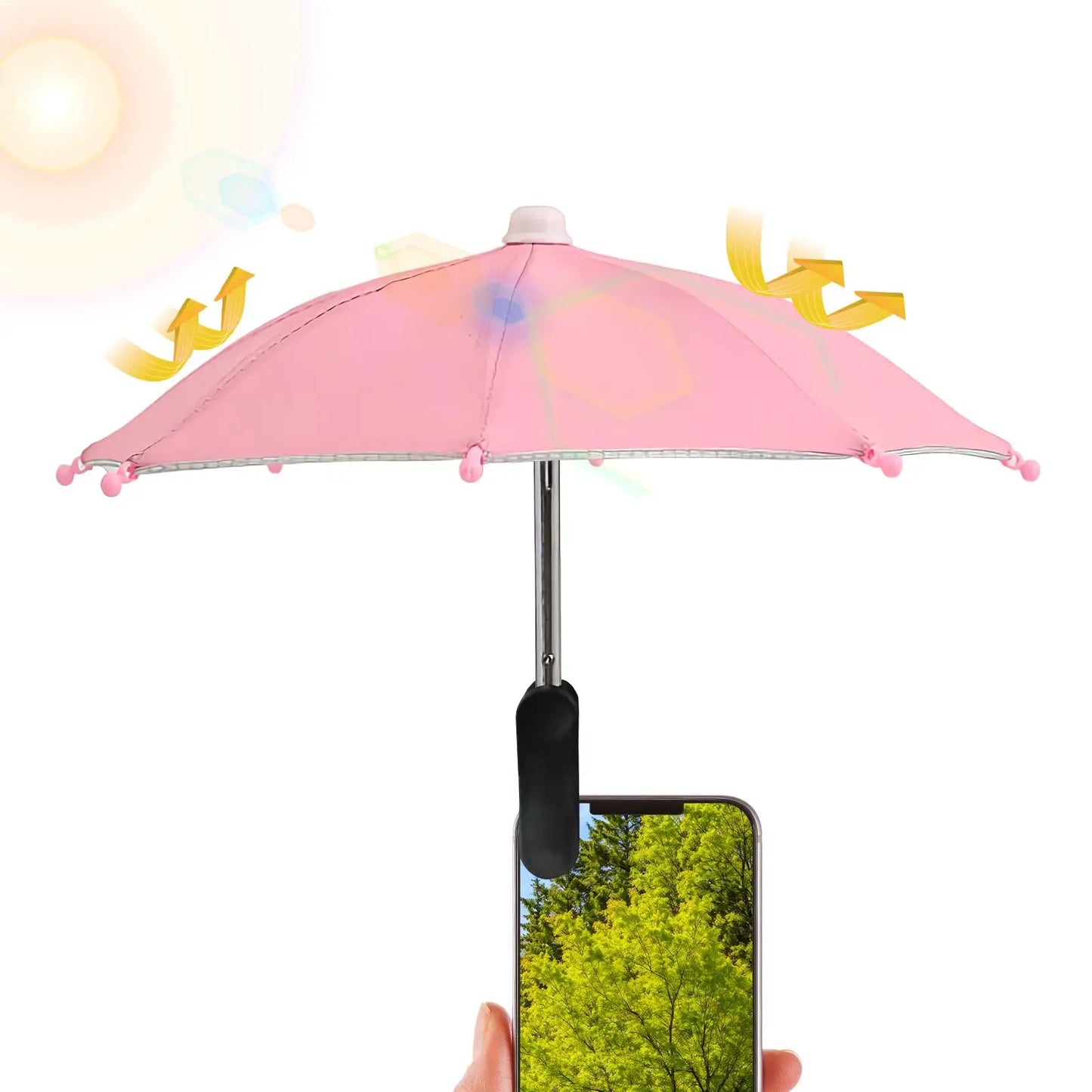 Phone Umbrella Clip – Anti-Glare Sunshade for Outdoor Use