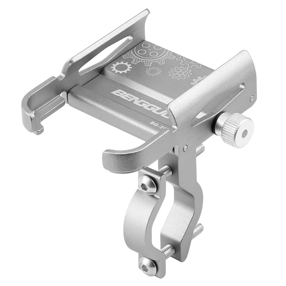Bicycle Phone Holder 360° Rotation Aluminum Alloy MTB Bike Phone GPS Bracket Scooter Motorcycle Handlebar Mount Cell Phone Stand Peaceful Pleasures Health and Wellness Grey A