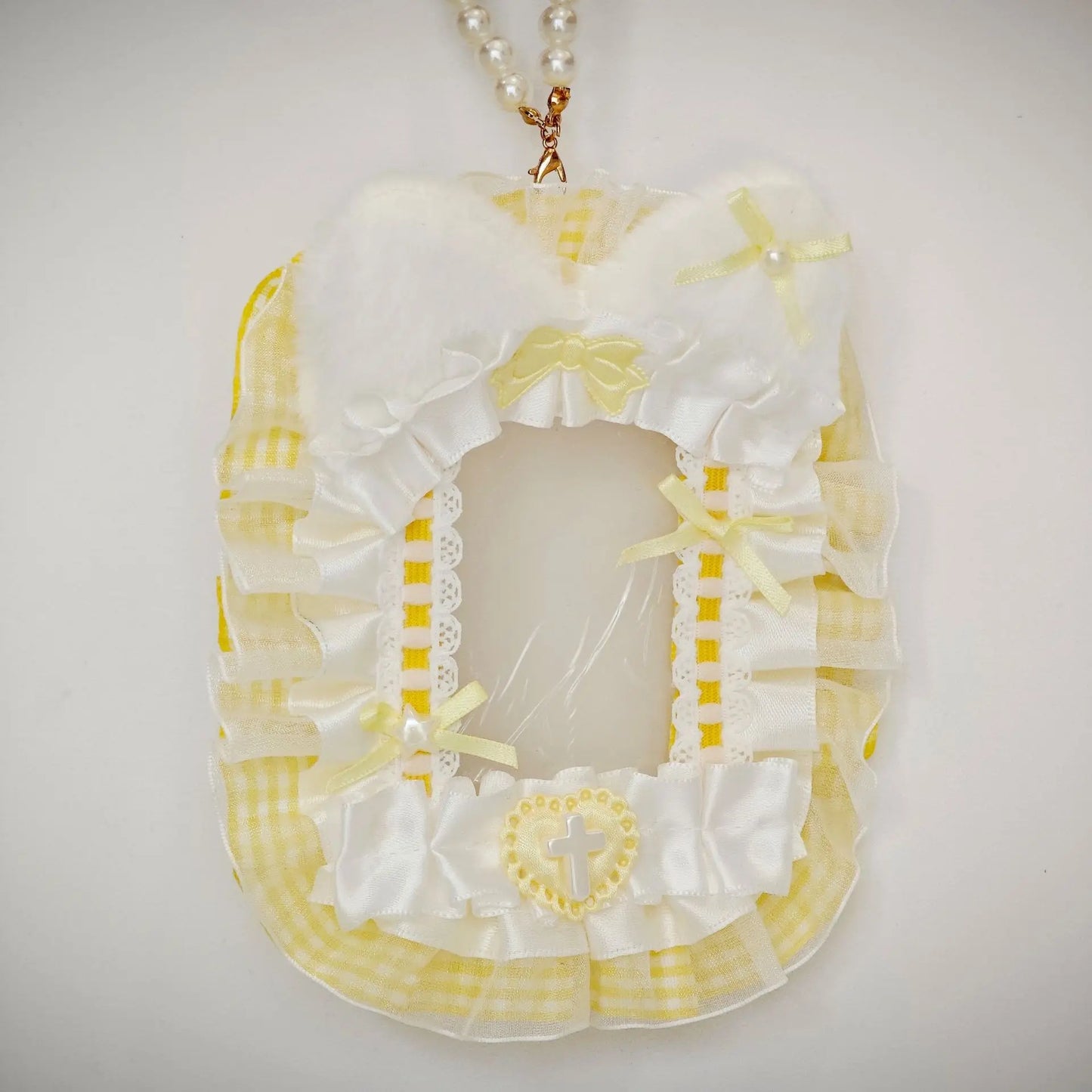 1pc Gumei Lace Card Cover ID Protection Cover Bar Partner DIY Pain Packaging Accessories Collect Peaceful Pleasures Health and Wellness cat- yellow