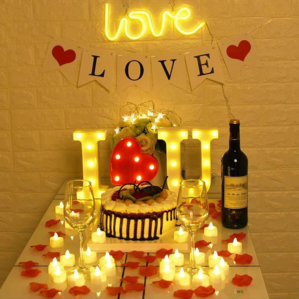 Heart Shaped LED Candles Flameless with Artificial Rose Petal Romantic Love Tea Lights for Night Light Anniversary Wedding Table Peaceful Pleasures Health and Wellness
