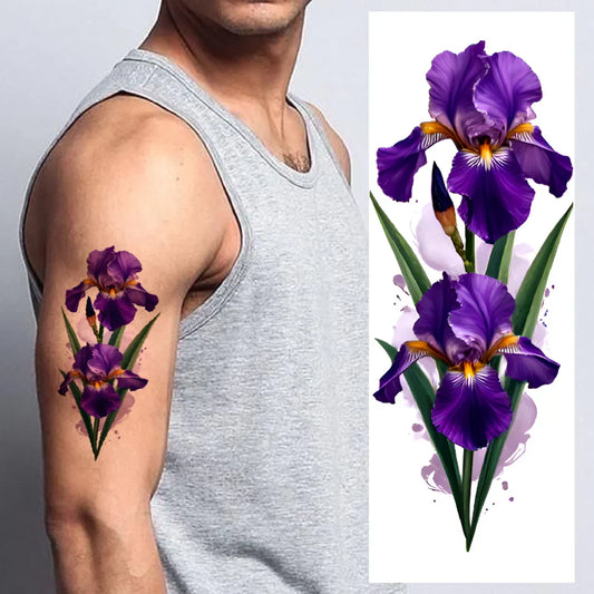 12pcs Waterproof Temporary Tattoo Stickers – Colorful Floral Temporary Tattoo Stickers Oasis Select