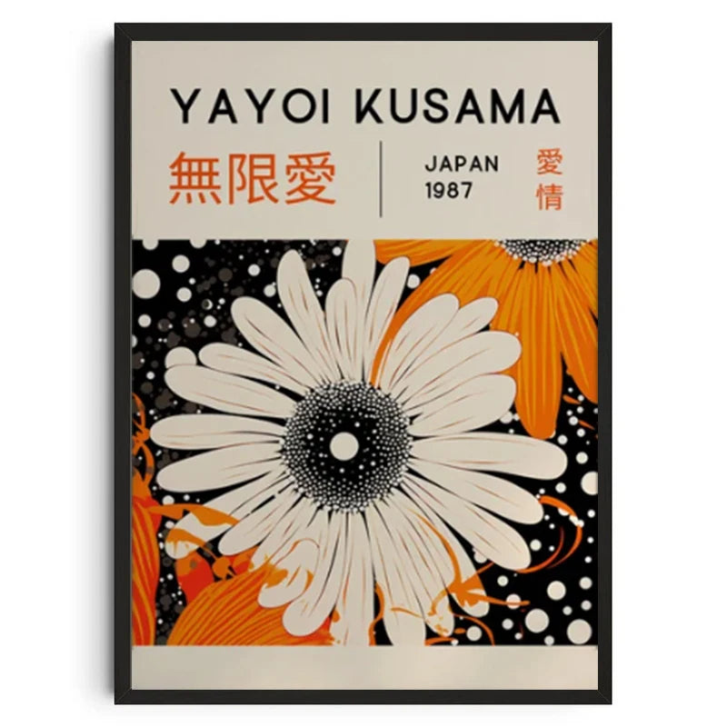 Yayoi Kusama Style Abstract Canvas Poster | Frameless Wall Art