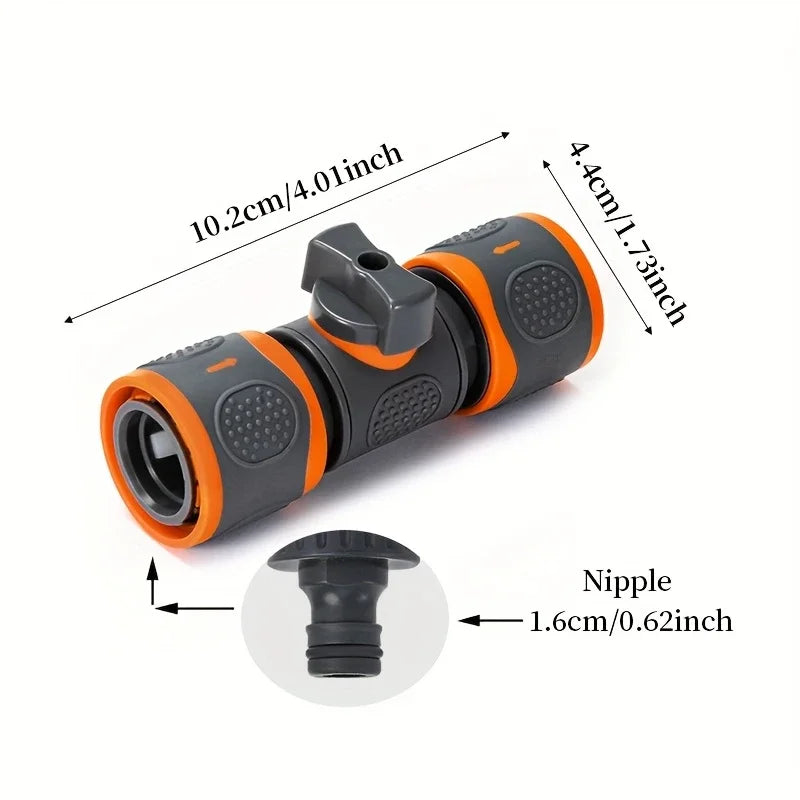 Quick Connect Garden Hose Adapter with Shutoff Valve